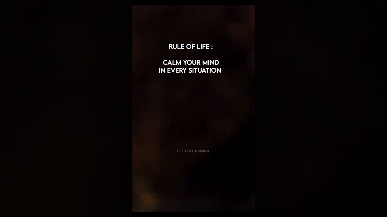 Rule of LIFE !! POWER OF CALM MIND 💯🤯 #shorts