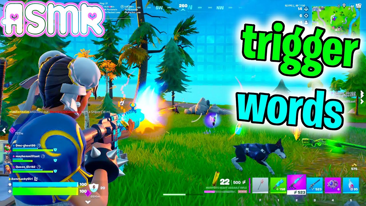 ASMR Gaming 🍀 Fortnite Reload Relaxing Trigger Words + Controller Sounds 🎧