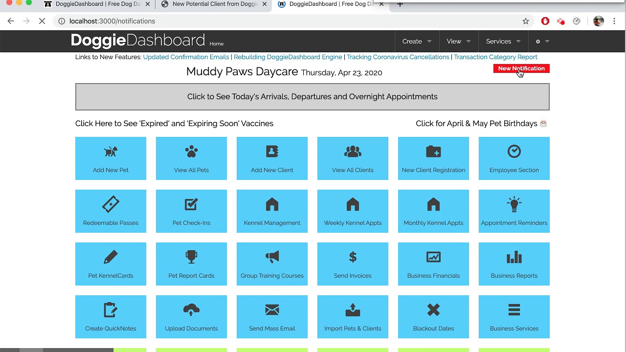 DoggieDashboard New Client Registration Form Customization Video
