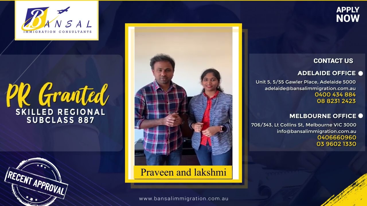 SKILLED VISA SUBCLASS 887 GRANTS | BANSAL IMMIGRATION CONSULTANTS | ANOTHER HAPPY FACES