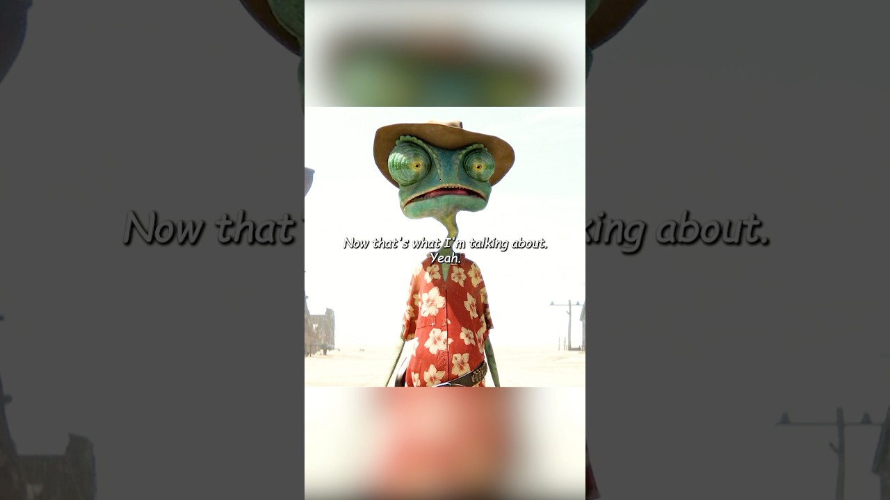 The little lizard gradually lost himself.|Film:Rango (2011) 