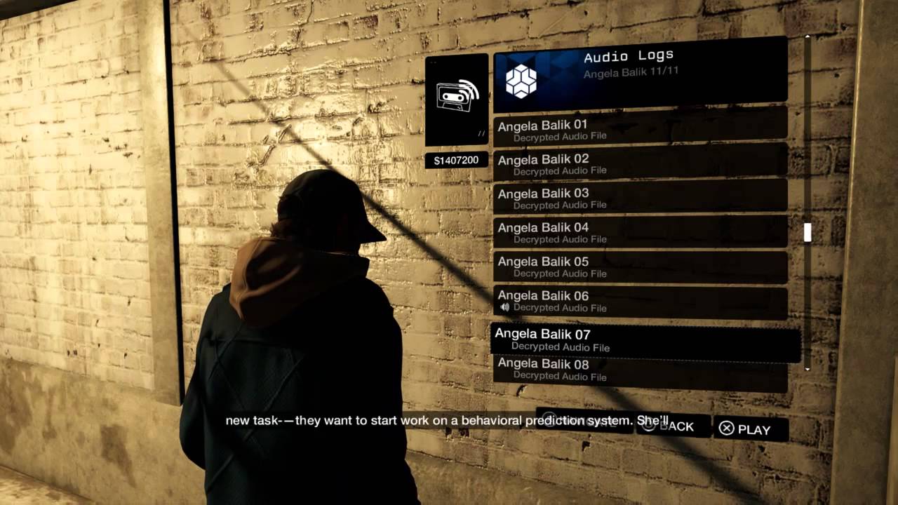 Watch Dogs Audio Logs Part 1: Aiden, Angela, Bedbug, Charlotte
