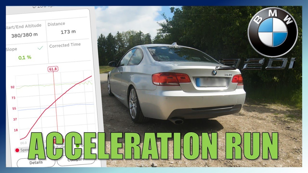 2007 E92 BMW 320i (170HP) | 100-200km/h & 0-100km/h | [GERMAN AUTOBAHN] | CarPerformance Media