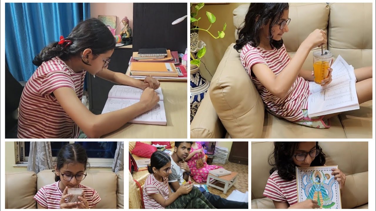 My Daughter's Evening Routine before Half yearly Exam
