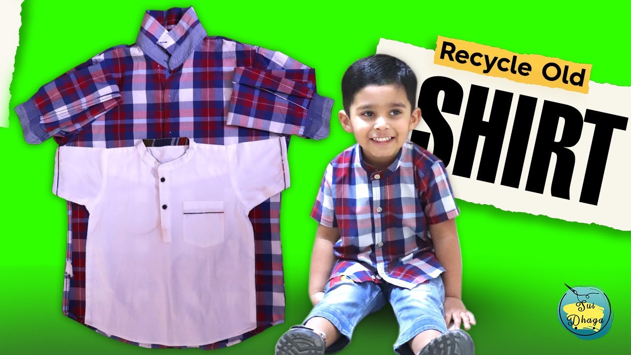 My Easiest Trick to Convert Men's Shirt into Cute Baby Boy Shirt || Reuse Old Cloth
