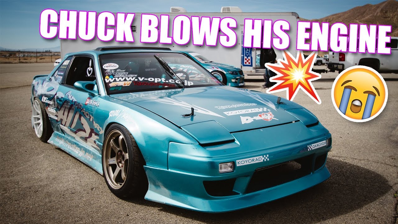 Drifting a High-Speed Track - Chuck Blows His Engine!