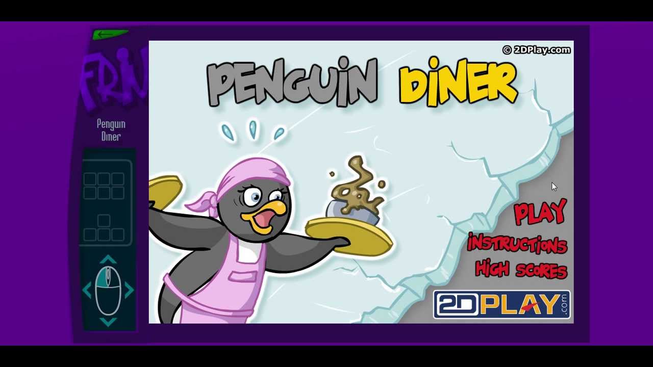 Jogos friv- Penguin Diner  Servindo os pinguins #1