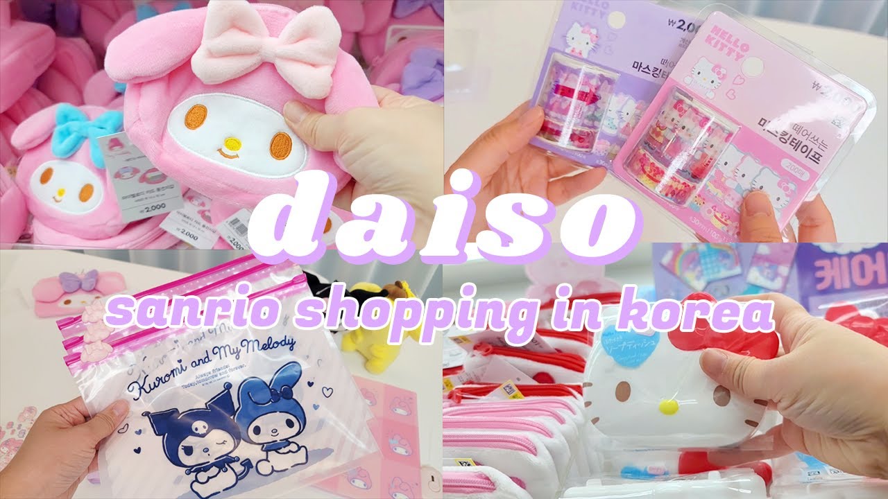 korea daiso shopping💖sanrio stationery haul and unboxing💐korea vlog🎀
