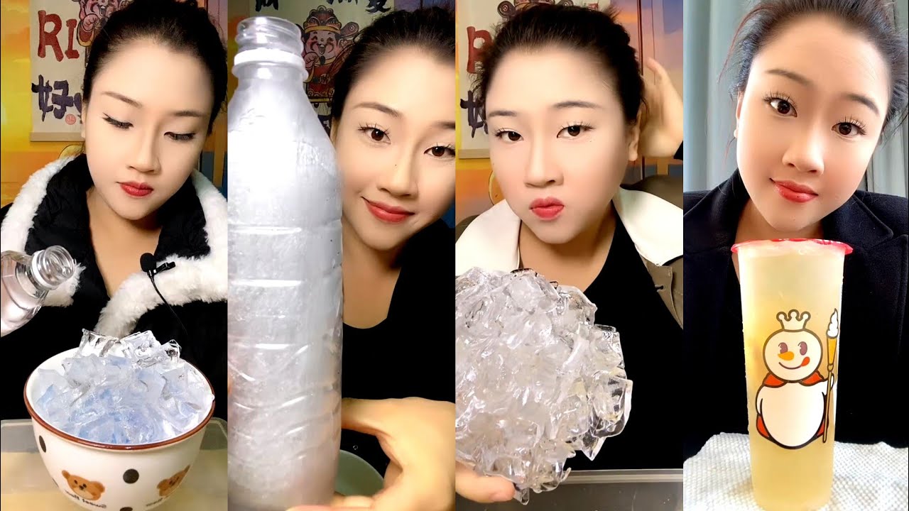 LZM / ASMR THIN ICE EATING MUKBANG / HARD ICE / FREEZER FROST EAT 