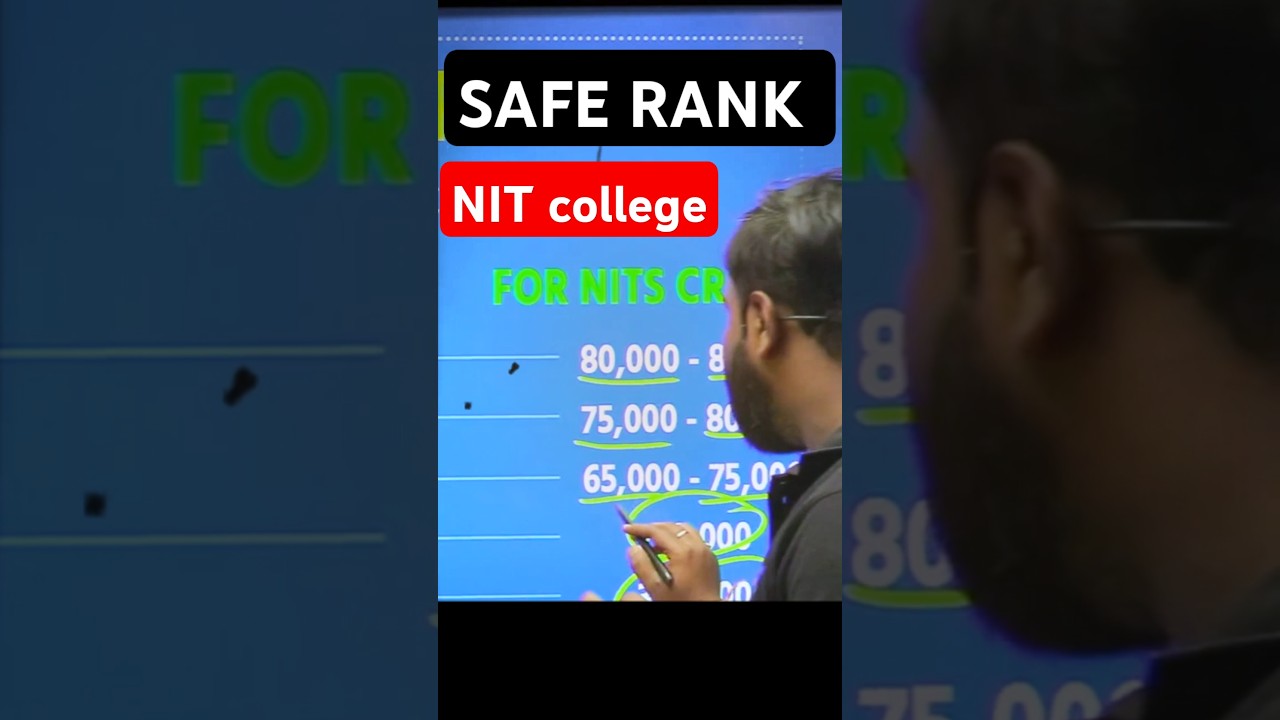 Safe Rank for NIT COLLEGE| jee mains 2025 Marks vs Percentile