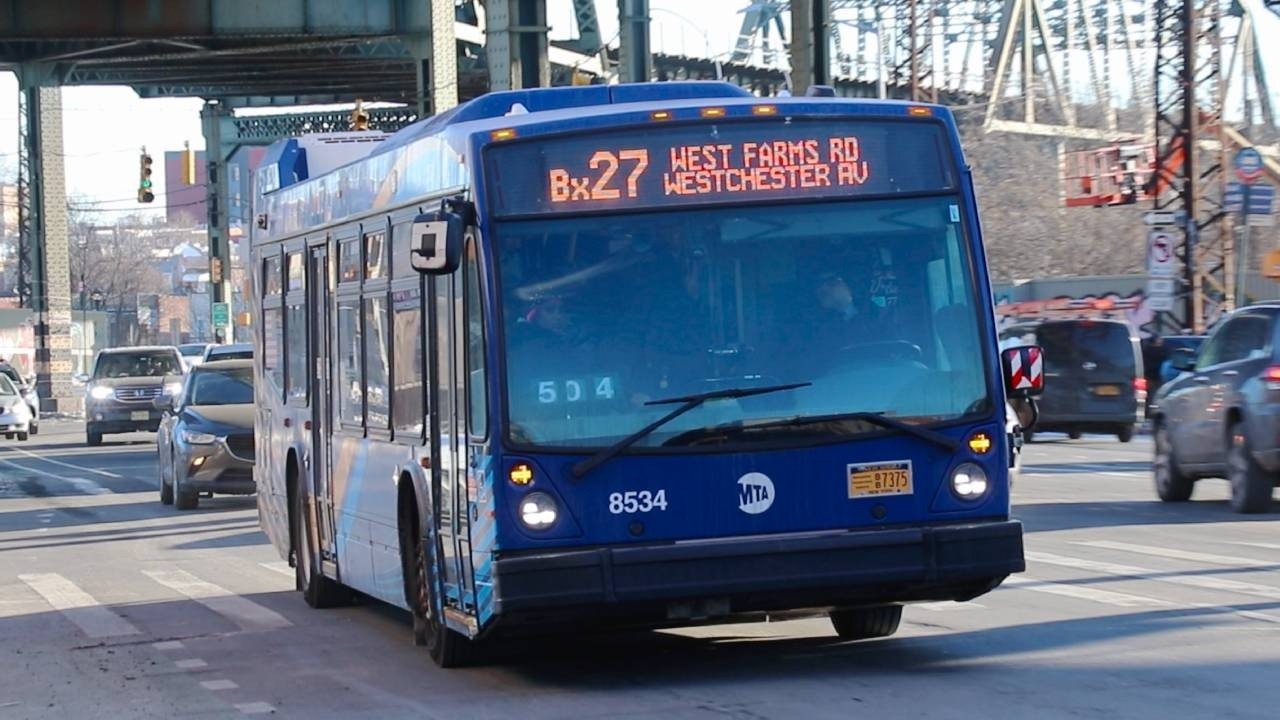 NYCT Bus: 2019 Novabus LFS #8534 on the Bx27 at Westchester Avenue and Home Street