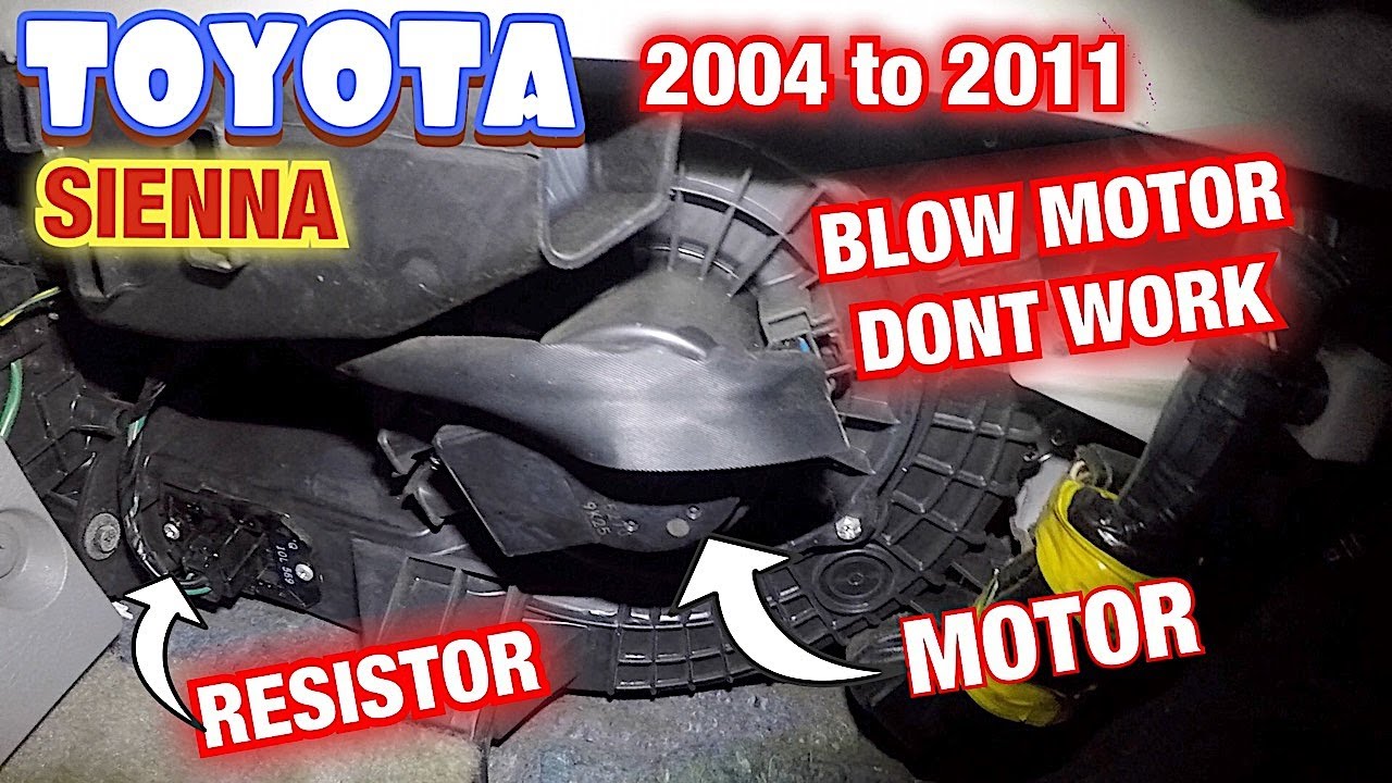 Toyota Sienna Blower motor Dont work, only on high speed, Bad Resistor
