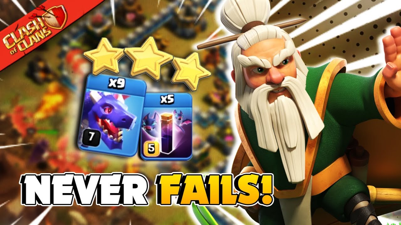 BEST TH12 Attack!!! TH12 Dragon Attack Strategy- Drag Bat !! Easy 3 Star Attack! Clash of Clans-COC