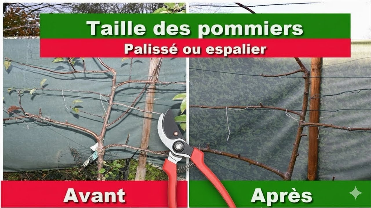 TAILLE DES ARBRES FRUITIERS PALISSÉS : Comment Optimiser la Fructification (Pommiers/Poiriers)
