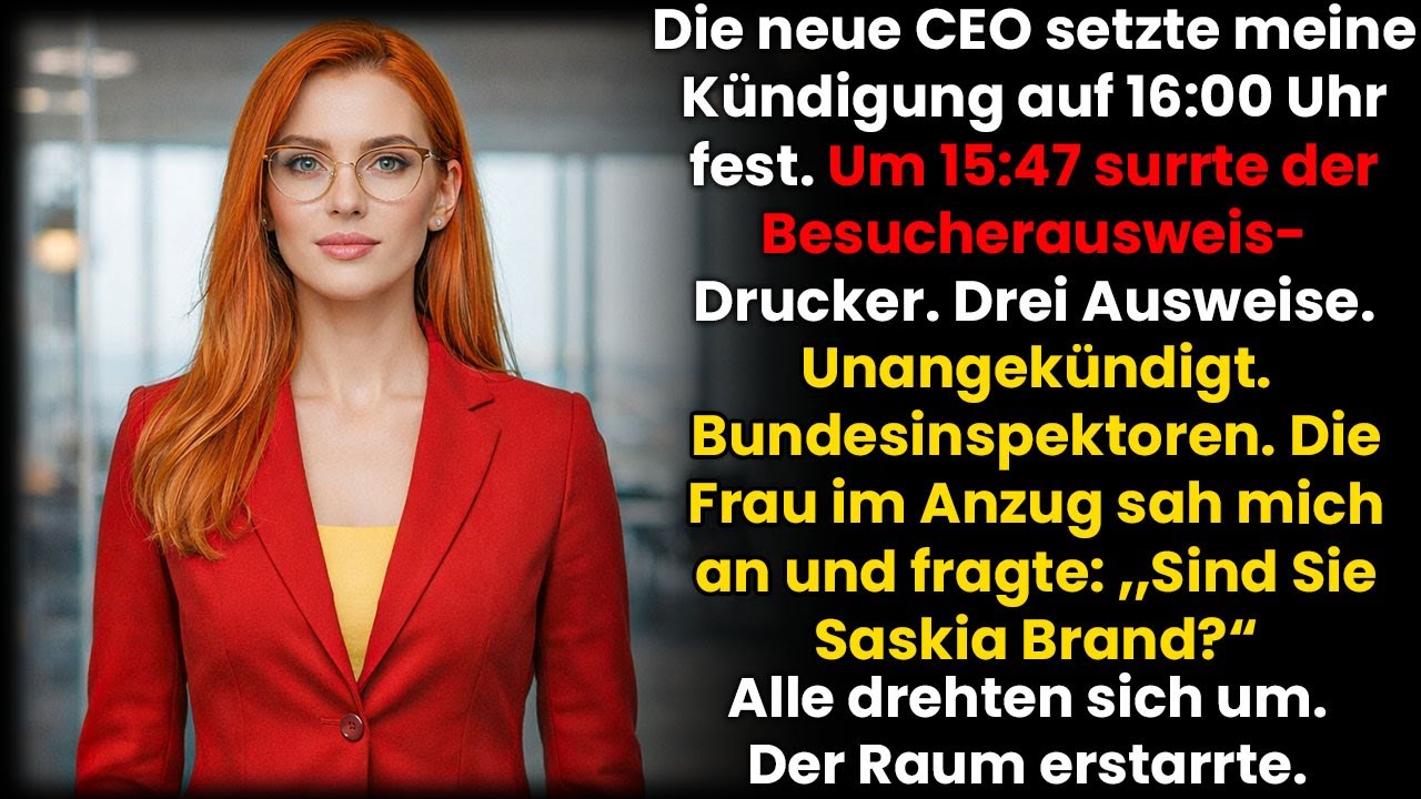 Sie setzte meine Kündigung auf 16 Uhr an – um 16;05 griff der Staat ein