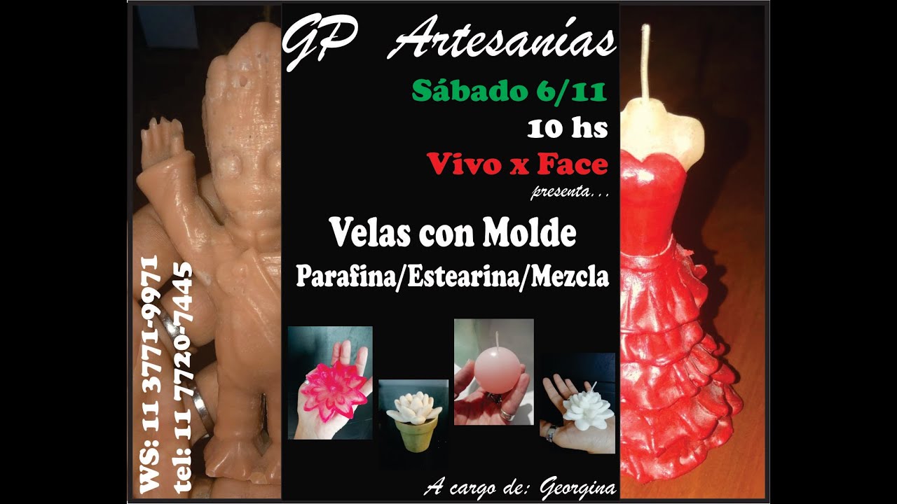 Como hacer Velas en Molde: Parafina/Esteraina/Mezcla