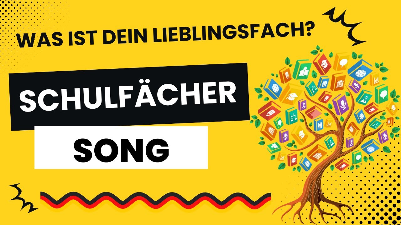 Schulfächer SONG mut Text learn School subjects in German