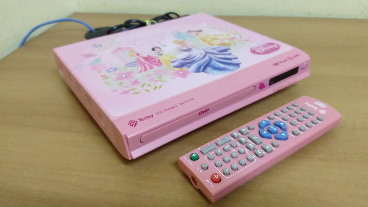Funcionamento do DVD Tectoy DVT C110 Rosa Disney Princesas