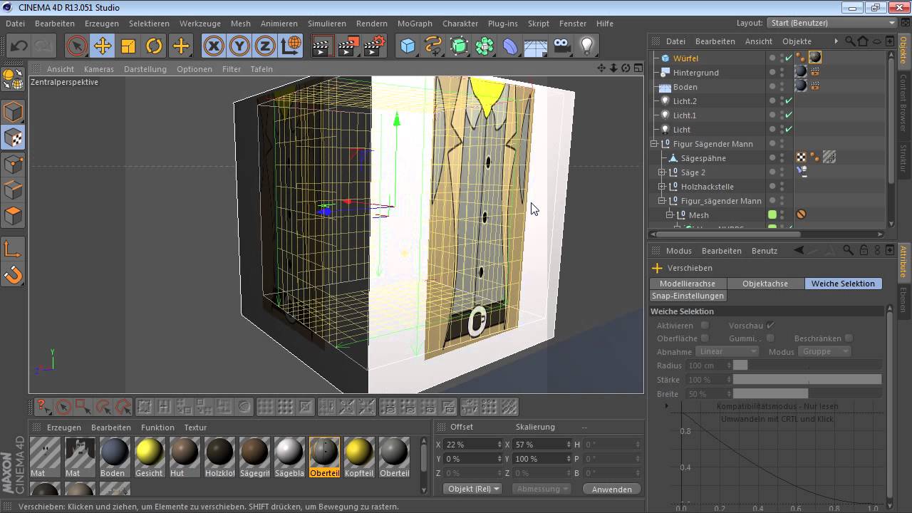 [9.3] Projektionsarten (C4D-Video-Training)