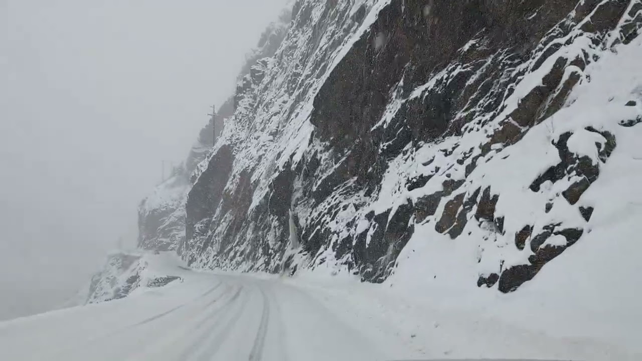 Million Dollar Highway in a bit of a winter storm. 
