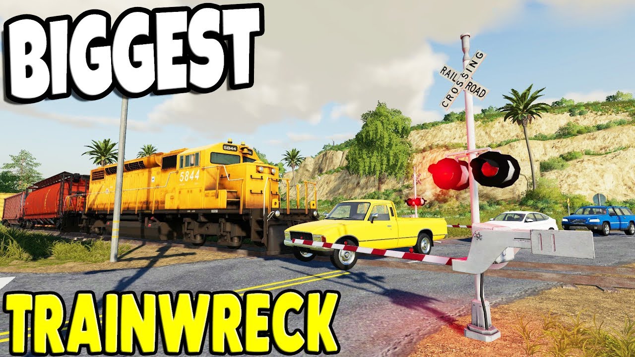 BIGGEST EVER TRAIN CRASH $25,000,000 TRACTORS & CARS DESTROYED | Farming Simulator 19 Gameplay