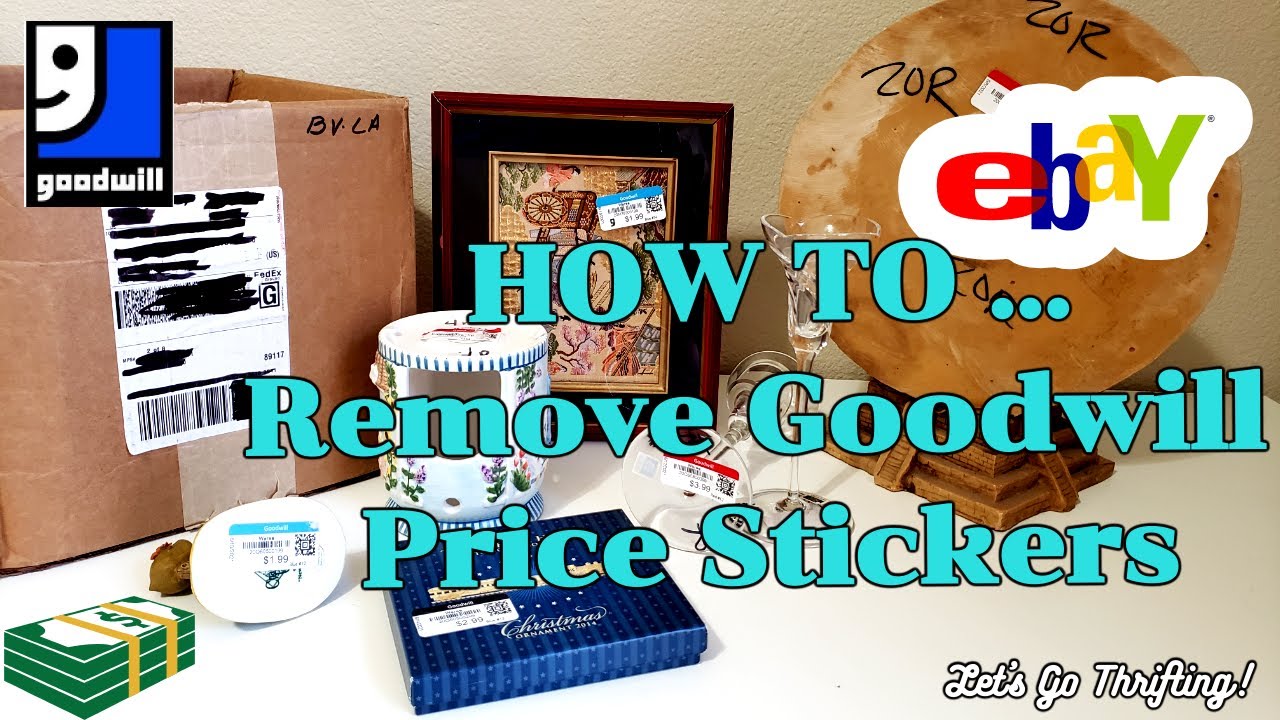 HOW TO... Remove GOODWILL Stickers & Sharpie from Thrifted Finds / Thrifting Vegas for Ebay Resale