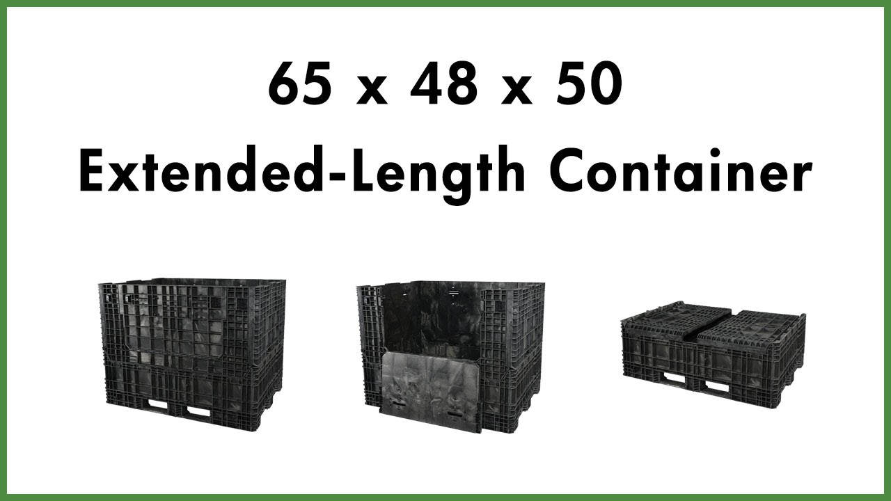 65 x 48 x 50 Extended-Length Collapsible Bulk Container