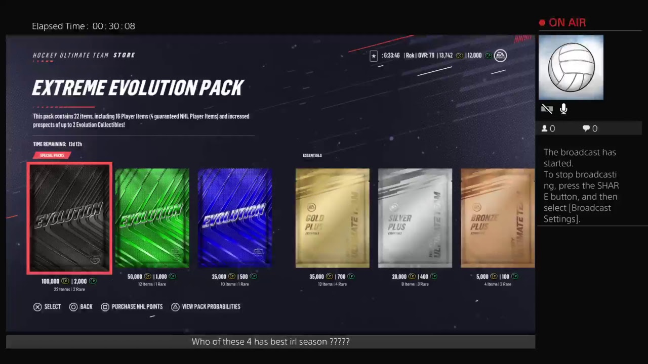 Live NHL 19 Evo Extreme Max Packing!!!!!