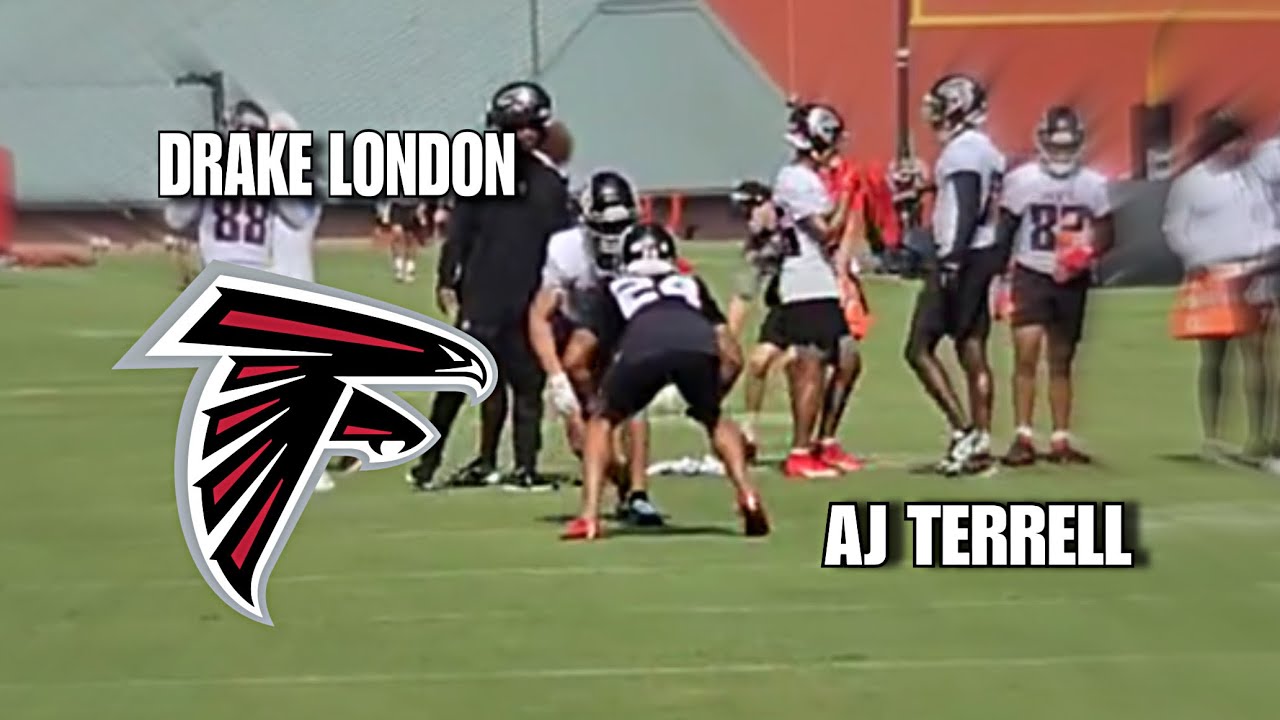 Atlanta Falcons 2023 Training Camp 1vs1 Matchups: Drake London Bijan Robinson vs AJ Terrell, Okudah