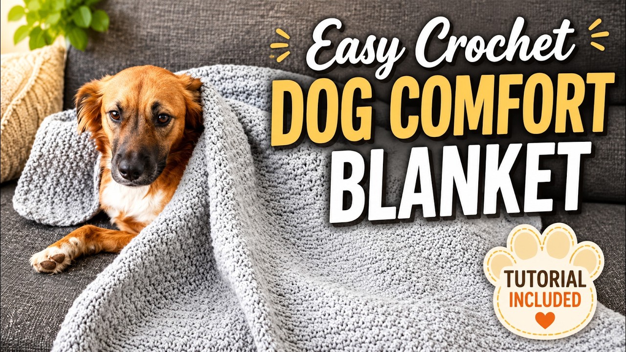 Easy Crochet Dog Blanket