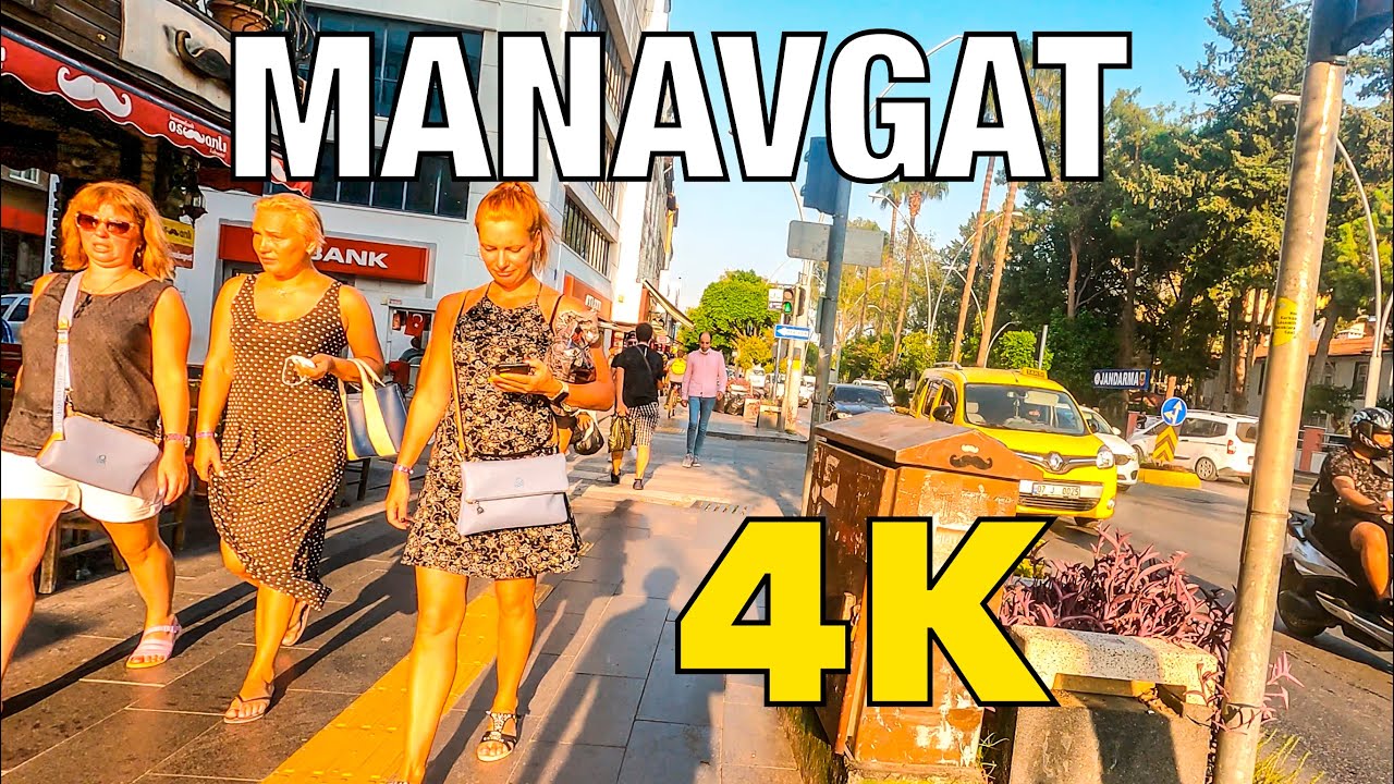 Walking MANAVGAT 4K - Bazaar Tour - Travel Guide - Antalya TURKEY