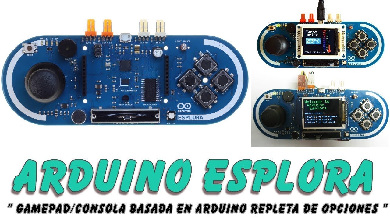 Arduino Esplora : GamePad / Consola Portatil con multitud de sensores.
