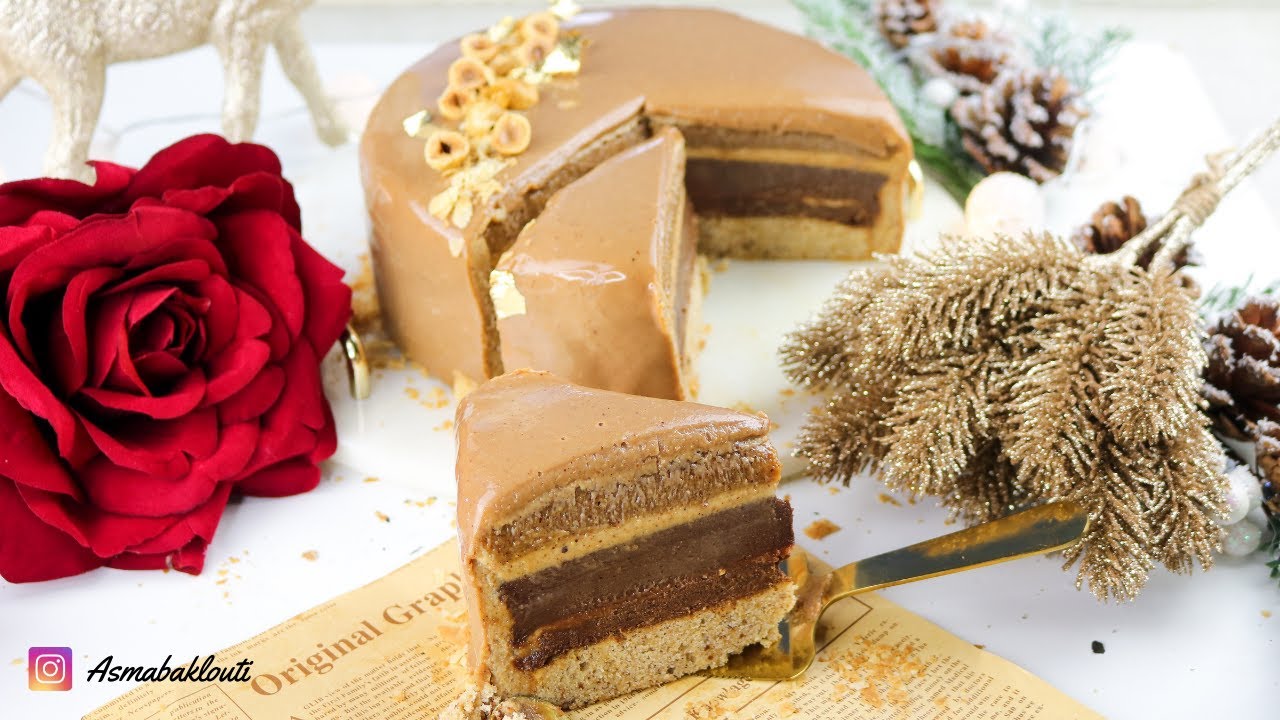 Entremet Noisette Chocolat قاطو الشوكولا و نوازاة بطريقة ساهلة و مبسطة مع كل اسرار لنجاح الوصفة
