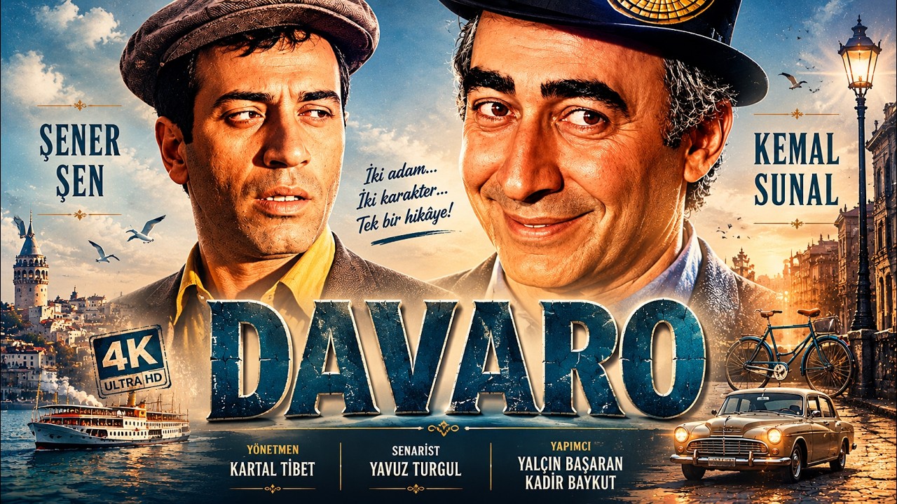 Davaro Türk Filmi | Restorasyonlu | FULL | KEMAL SUNAL | ŞENER ŞEN
