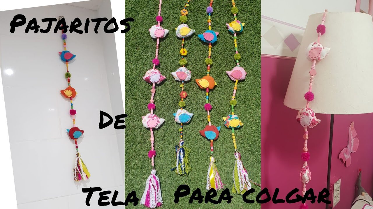 Pajaritos de tela para colgar🐦