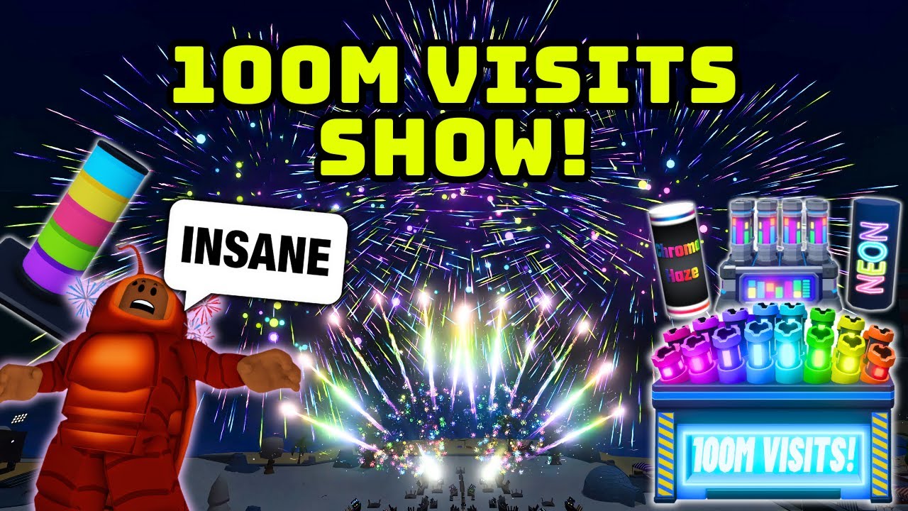 100 MILLION VISITS FIREWORK SHOW IN ROLBOX! (Fireworks Playground)