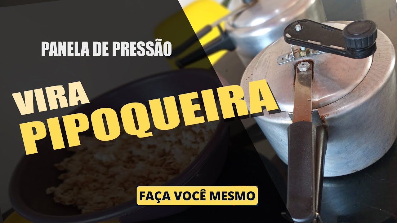 PIPOQUEIRA DE PANELA DE PRESSÃO - SARTÉN PARA PALOMITAS CON OLLA A PRESIÓN - POPCORN MAKER