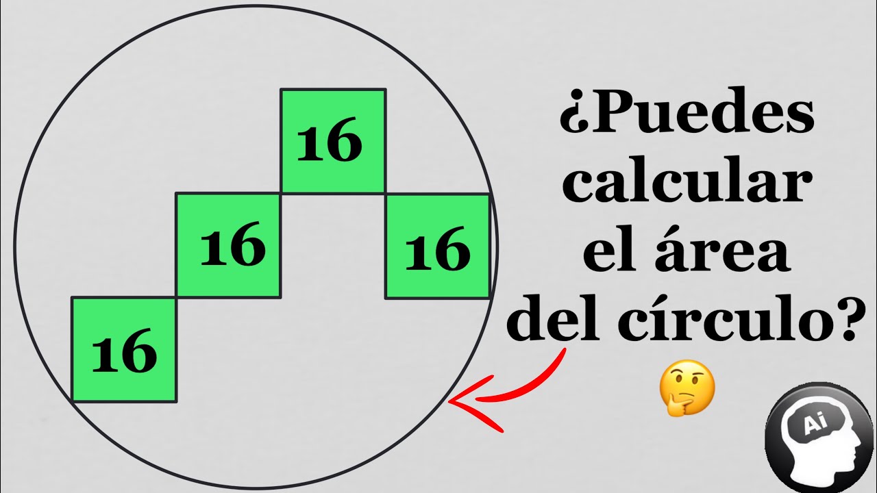 Un círculo y cuadro cuadrados interiores | ¿Puedes calcular el área del círculo?