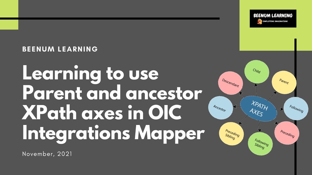 Parent and Ancestor XPath Axes in OIC Integrations Mapper | XSLT | parent:: | ancestor::