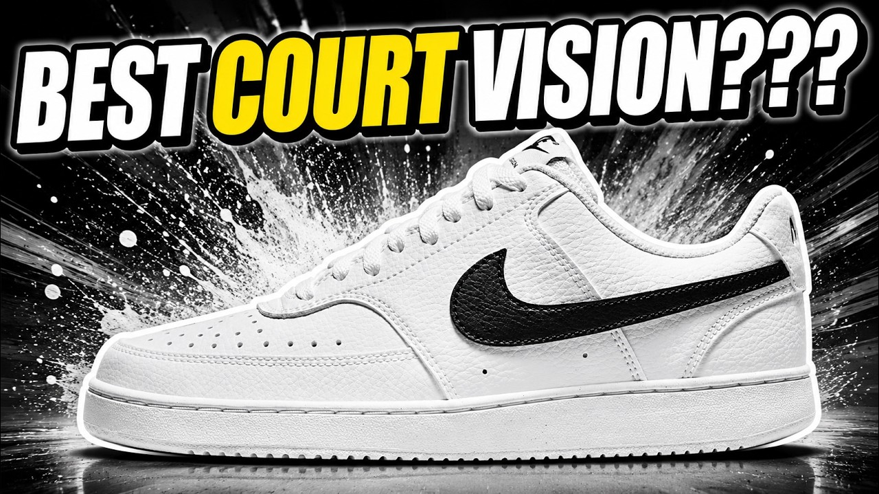 NIKE Court vision low white and black unboxing and on foot review