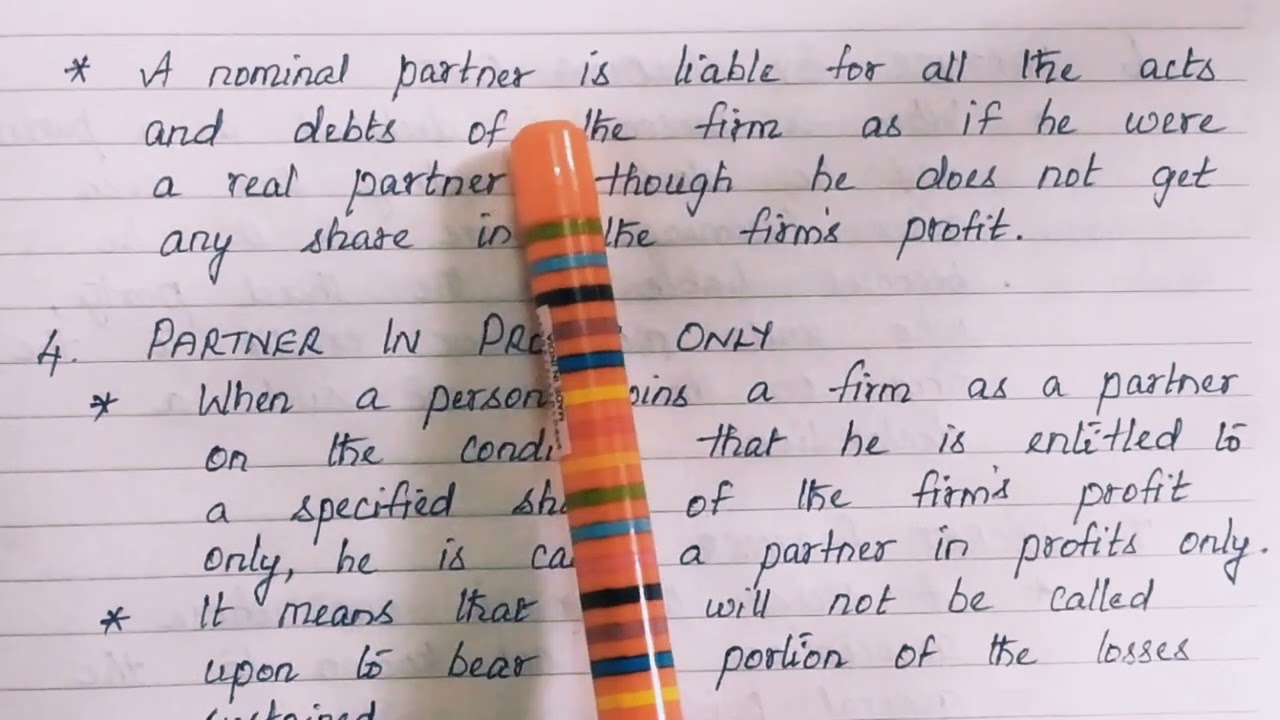 TYPES OF PARTNERS (Tamil)