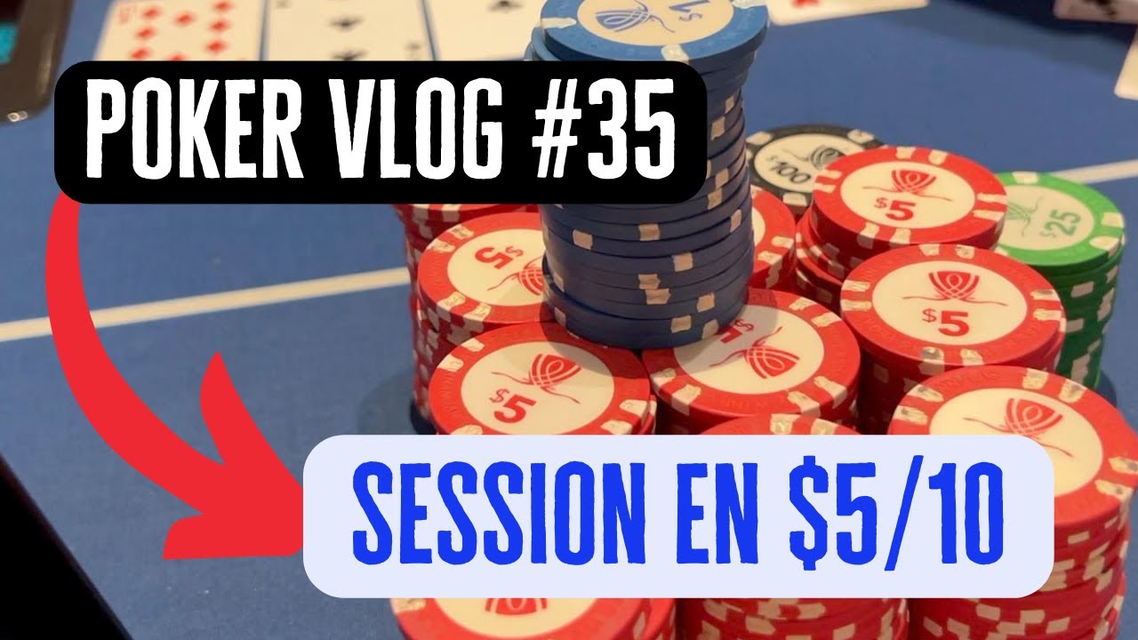 Le joueur &agrave; ma gauche a 50 000$ devant lui !!!  O&ugrave; j'ai atterri ? #pokervlog 35