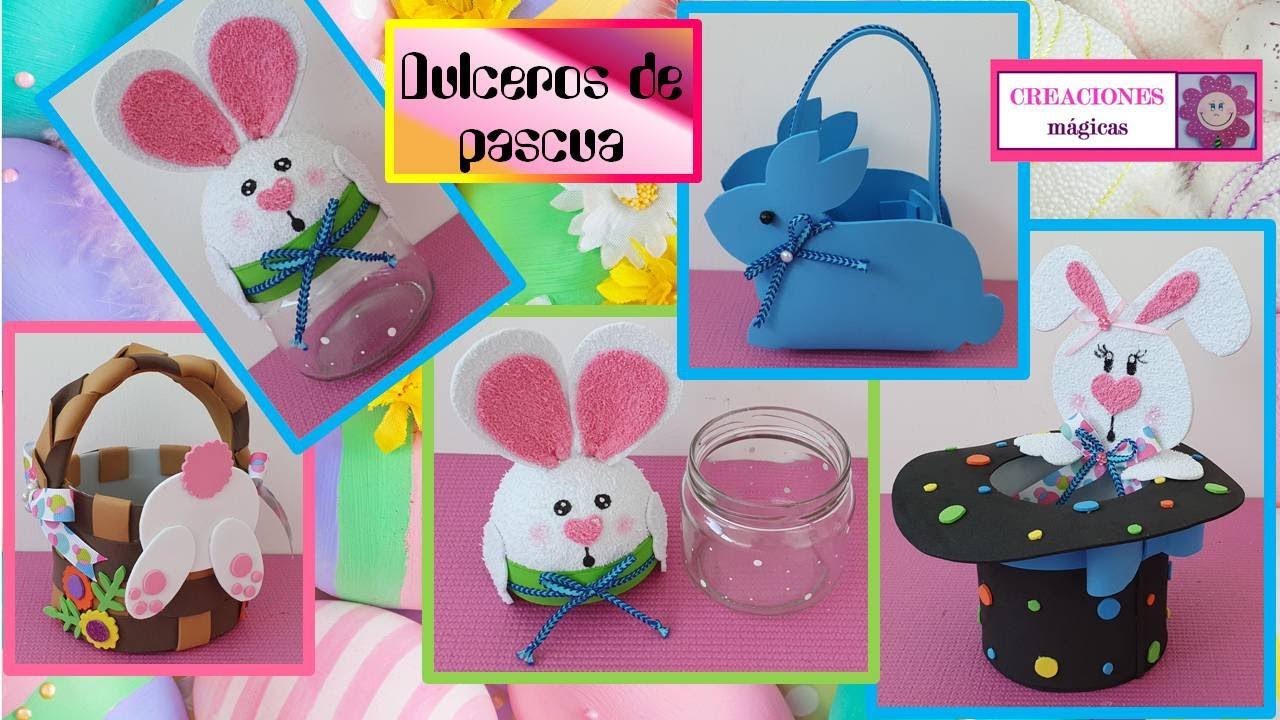 ♥♥4 hermosas ideas /dulceros para pascua con material reciclado♥Creaciones Mágicas♥♥