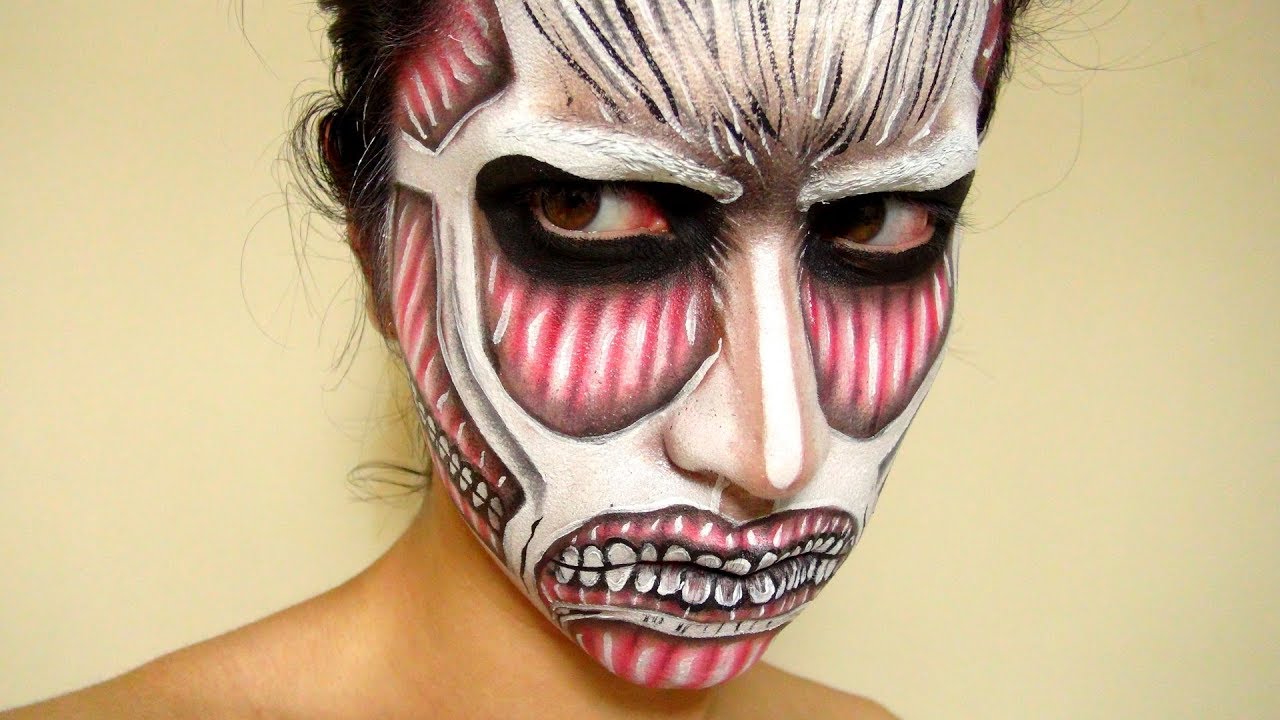超大型巨人メイク方法(化粧)【進撃の巨人】Colossal Titan Makeup Tutorial 【Attack on Titan】