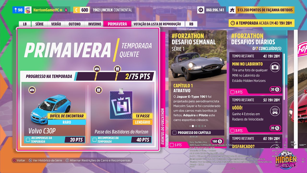 #11 - Forza Horizon 5 (PlayList do Festival de PRIMAVERA) - PC 4K (RTX 4090)
