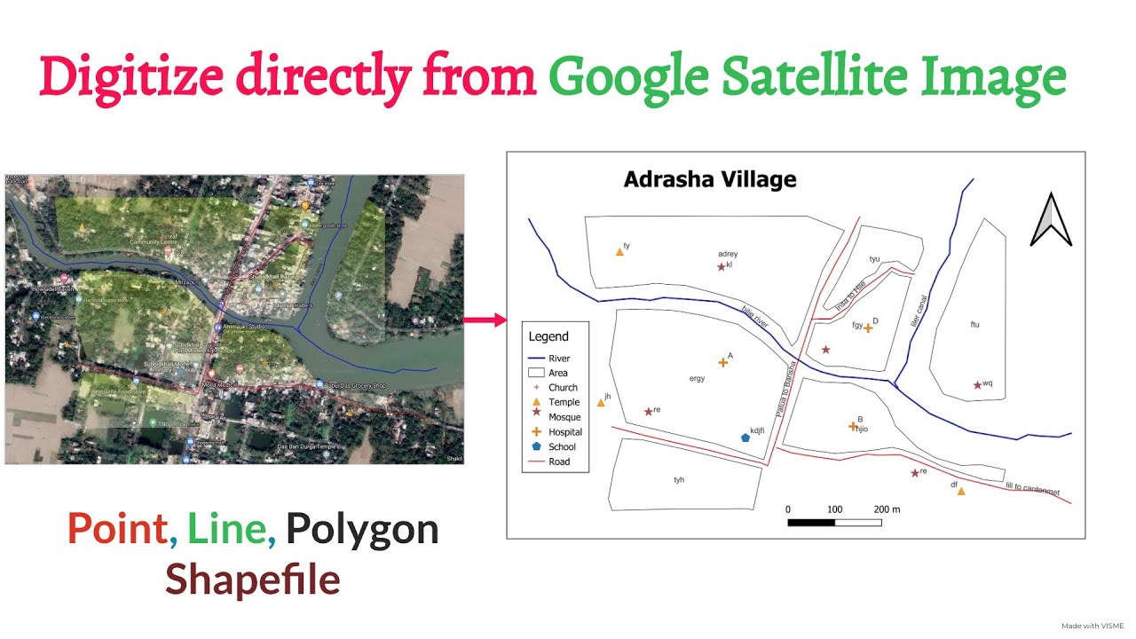 Digitize directly from Google Earth to Make Shapefile of Different Features Using QGIS