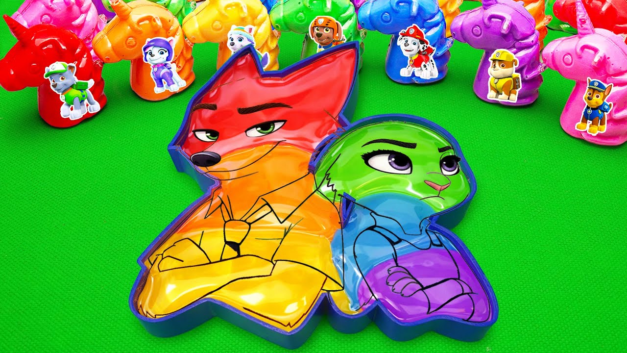 How To Make 🌈 Rainbow Nick & Judy Bathtub by Mixing Glitter SLIME and CLAY Satisfying ASMR Videos