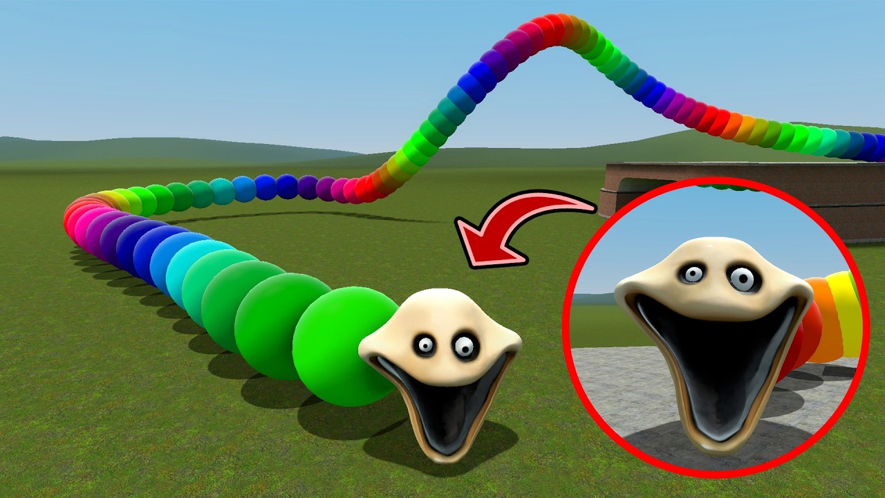 WHAT IF HUNGRY RAINBOW WORM COLOFUL WHO IS STRONGER In Garry's Mod