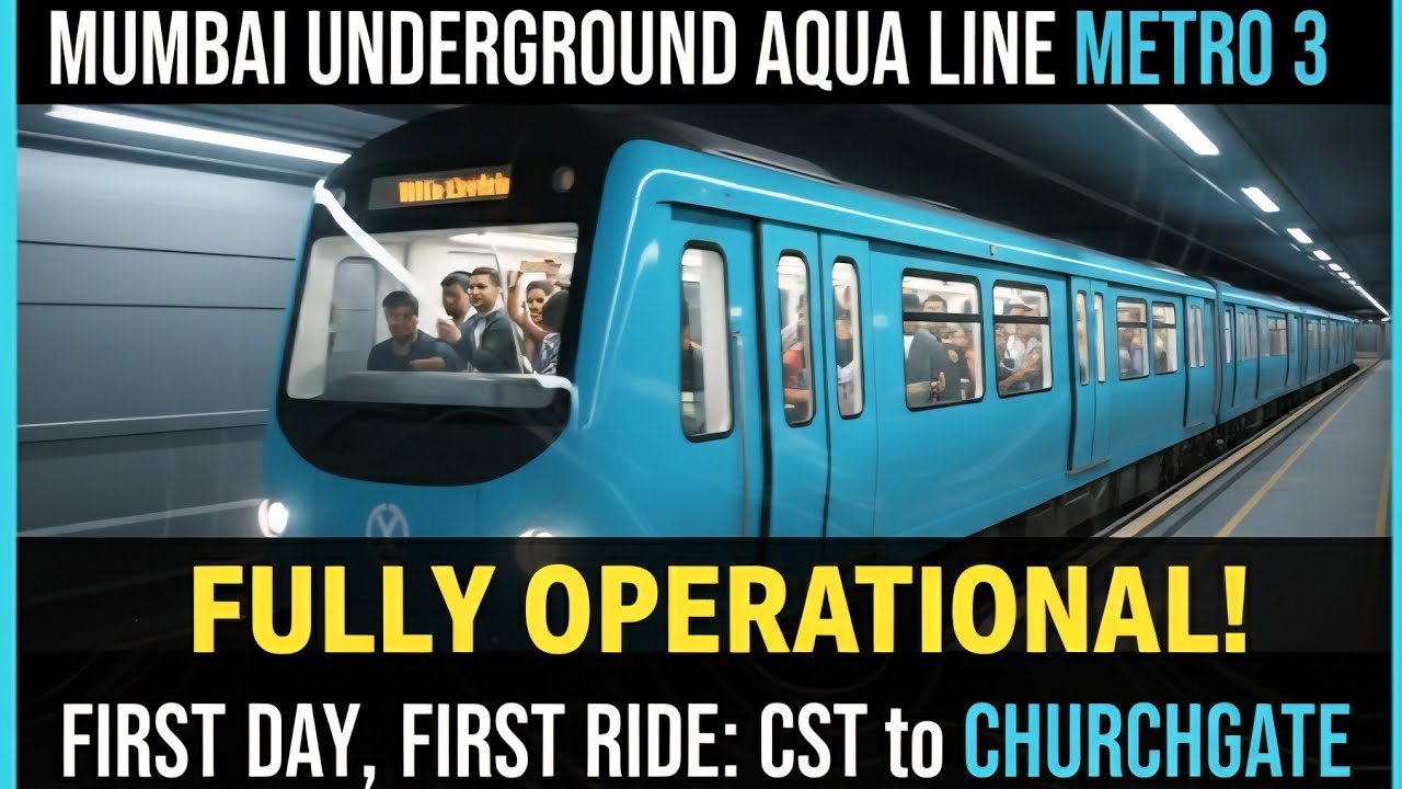 CSMT to Churchgate in 5 Minutes?! 🤯 I Rode Mumbai's First FULLY UNDERGROUND Metro | Aqua Line 3 VLOG