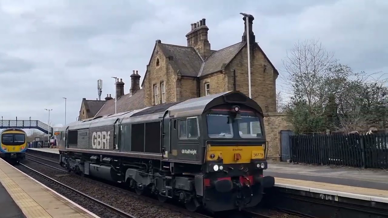 Trains at a freezing cold Conisbrough and Mexborough Station 25/2/23. With a couple of diversions.